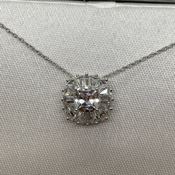 White Sapphires Pendant Necklace - Picture 8 of 12